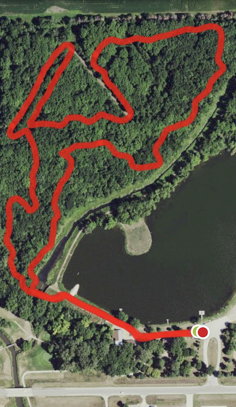 Blue Trail at Mill Creek Park ariel view of landscape.