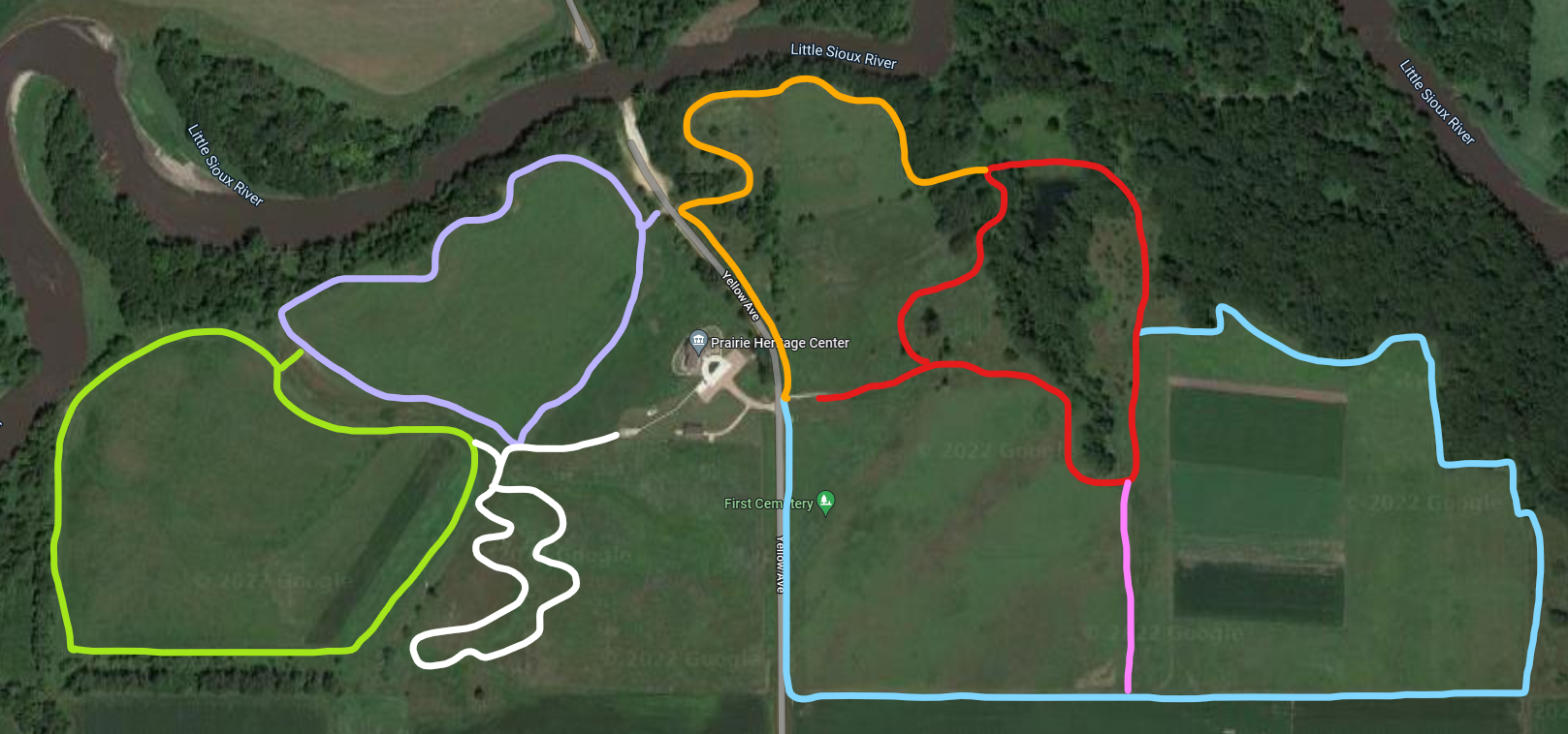 Trails Map for Prairie Heritage Center