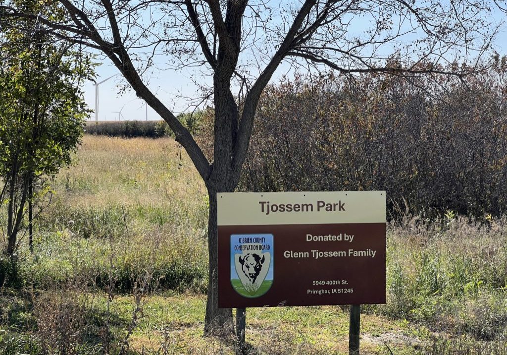 Tjossem Park Main Entrance Sign
